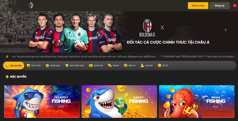 Top sảnh game giải trí hàng đầu tại bj88